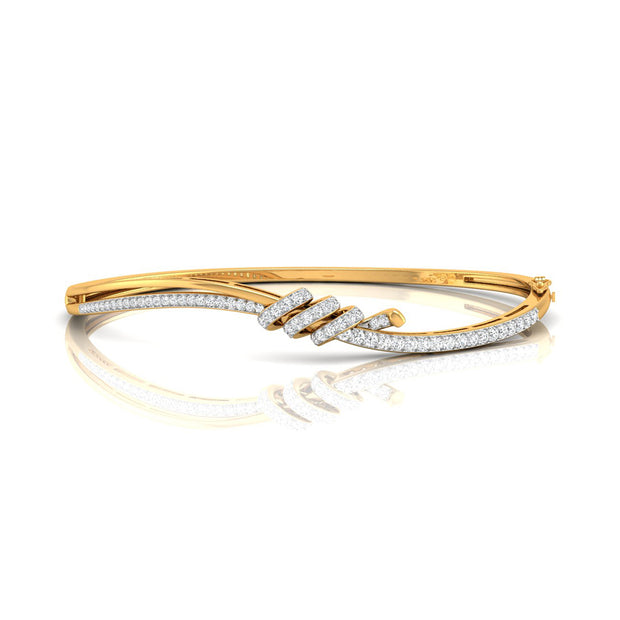 0.62Ct Wrap Pavé Set Lab-Grown Diamond Gold Bracelet