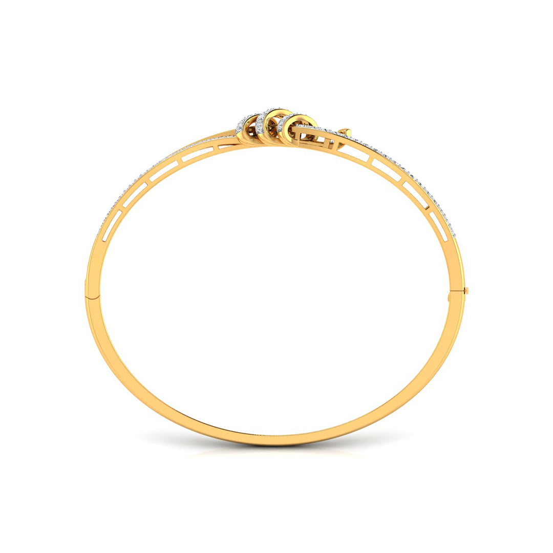 0.62Ct Wrap Pavé Set Lab-Grown Diamond Gold Bracelet