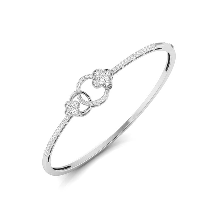 0.72Ct Clover Cluster Lab-Grown Diamond Gold Bracelet