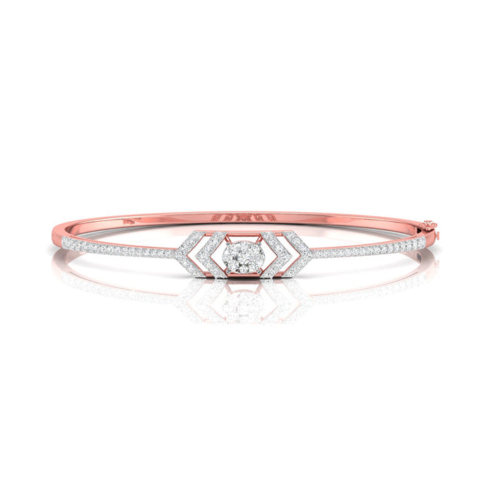 0.73Ct Cluster Lab-Grown Diamond Gold Bracelet