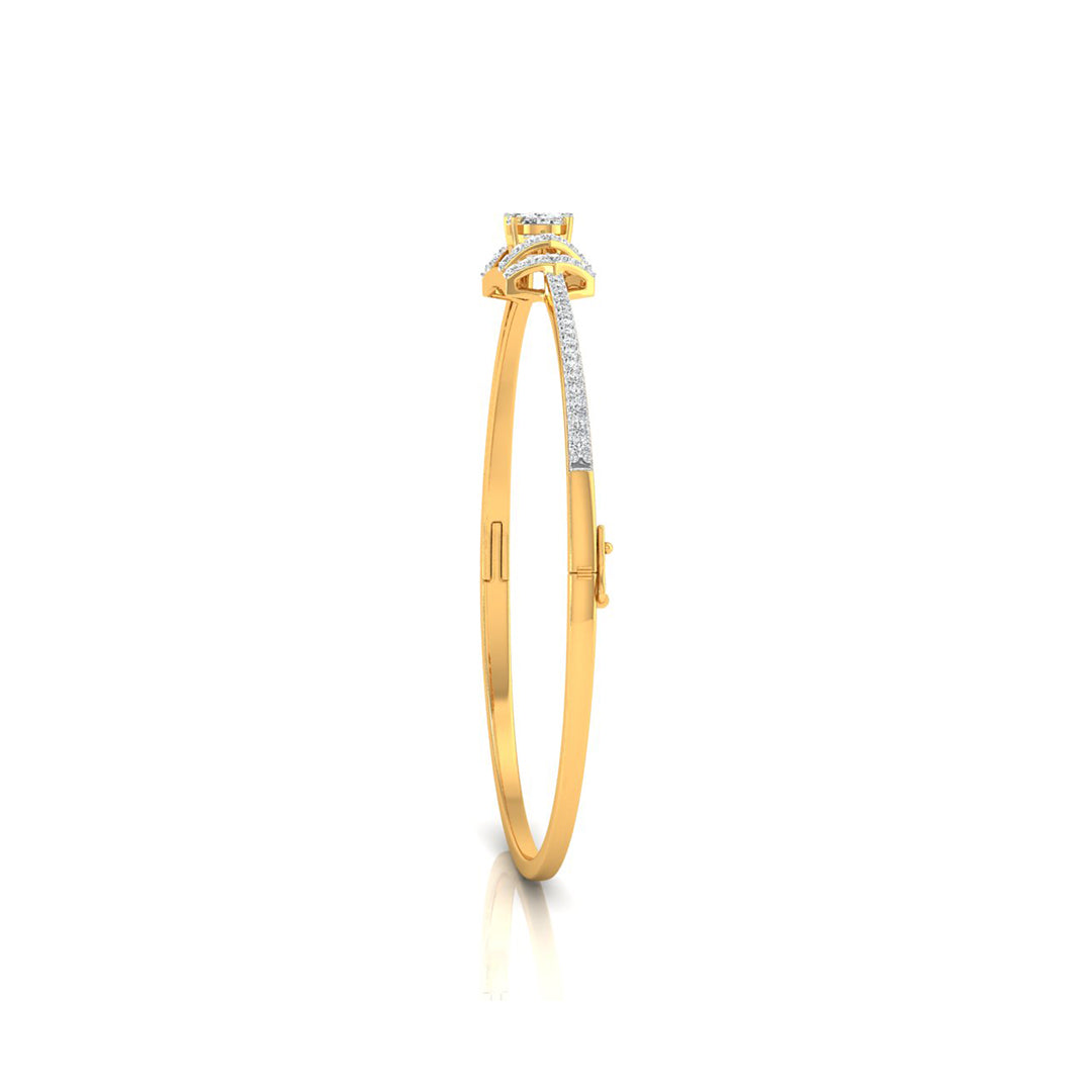 0.73Ct Cluster Lab-Grown Diamond Gold Bracelet