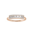 baguette cut channel set diamond ring in rose gold
