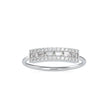 baguette cut channel set diamond ring in white gold