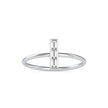 baguette cut three stone lab-grown diamond ring in white gold