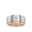 round cut bezel set lab-grown diamond ring in rose gold