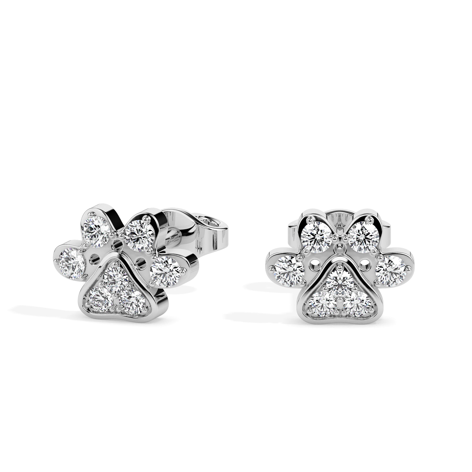 bubble drop hoop diamond earrings in white gold