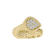 cluster lab-grown diamond ring in yellow gold