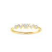cluster style diamond ring in yellow gold