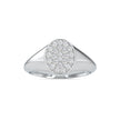 cluster bezel diamond ring in white gold