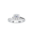round cut solitaire lab-grown diamond ring in white gold