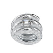 emerald cut flush set lab-grown diamond ring in white gold