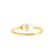 evil eye bezel diamond ring in yellow gold