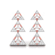 0.46Ct Round Lab-Grown Diamond Gold Dangellers Earrings