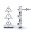 0.46Ct Round Lab-Grown Diamond Gold Dangellers Earrings