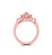 0.16Ct Geometric Design Round Cut Lab-Grown Diamond Ring