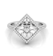 0.16Ct Geometric Design Round Cut Lab-Grown Diamond Ring