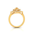 0.16Ct Geometric Design Round Cut Lab-Grown Diamond Ring