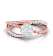 0.32Ct Intertwined Round Cut Cluster Lab-Grown Diamond Ring