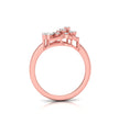 0.12Ct Fan-Shaped Design Round Cut Lab-Grown Diamond Ring
