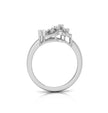 0.12Ct Fan-Shaped Design Round Cut Lab-Grown Diamond Ring