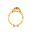 0.17Ct Floral Cluster Geometric Frame Lab-Grown Diamond Ring