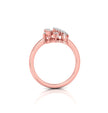 0.10Ct Fan Shape Design Round Cut Lab-Grown Diamond Ring