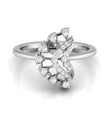0.10Ct Fan Shape Design Round Cut Lab-Grown Diamond Ring