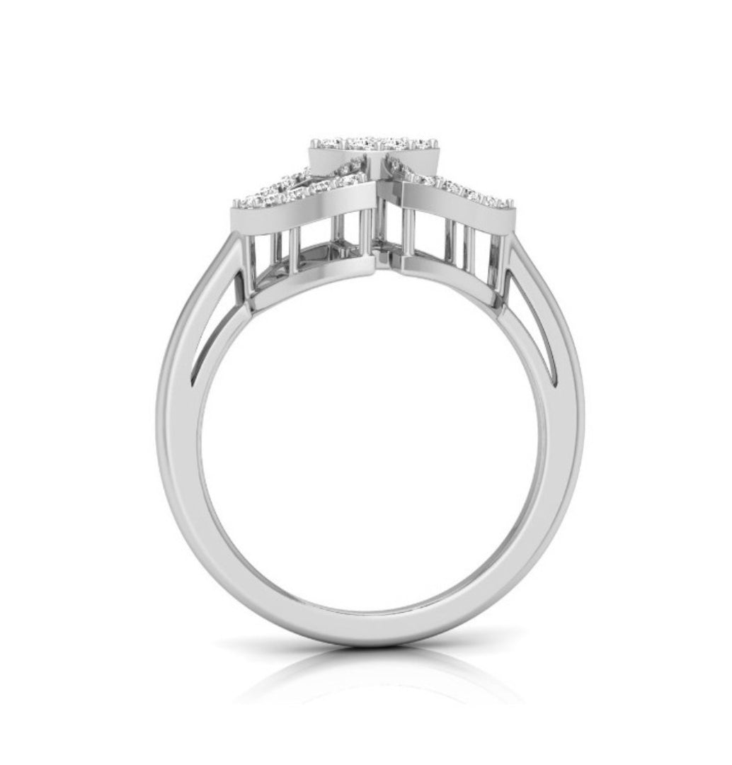 0.15Ct Round Cut Cluster Lab-Grown Diamond Ring
