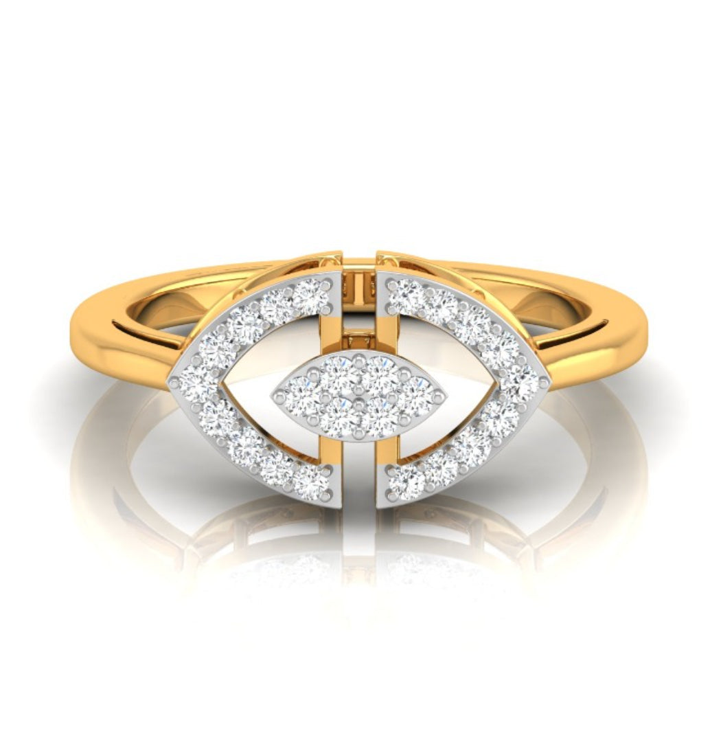 0.15Ct Round Cut Cluster Lab-Grown Diamond Ring