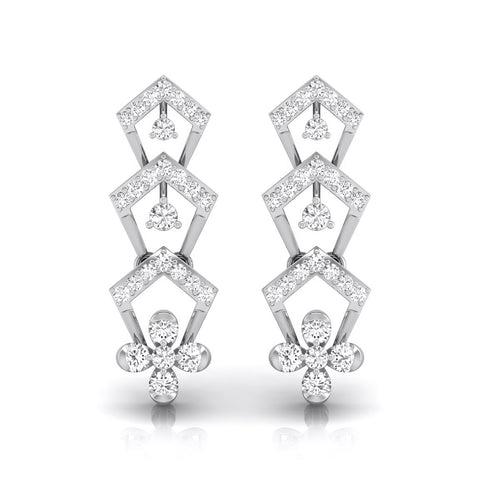 0.50Ct Round Lab-Grown Diamond Gold Dangellers Earrings