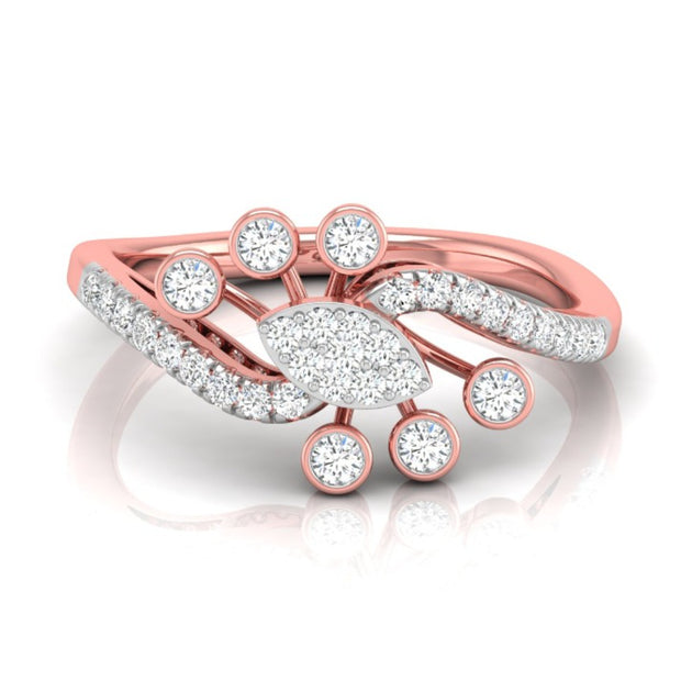 0.23Ct Round Cut Cluster Lab-Grown Diamond Ring