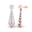 0.77Ct Round Lab-Grown Diamond Gold Dangellers Earrings
