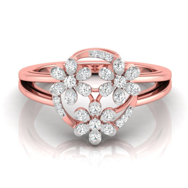0.25Ct Floral Bouquet Round Cut Lab-Grown Diamond Ring