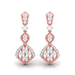 0.45Ct Round Lab-Grown Diamond Gold Dangellers Earrings