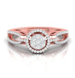 0.28Ct Cluster With Halo Lab-Grown Diamond Gold Ring