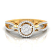 0.28Ct Cluster With Halo Lab-Grown Diamond Gold Ring