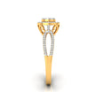 0.28Ct Cluster With Halo Lab-Grown Diamond Gold Ring
