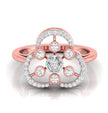 0.25Ct Halo Cocktail Lab-Grown Diamond Gold Ring