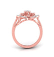 0.25Ct Halo Cocktail Lab-Grown Diamond Gold Ring