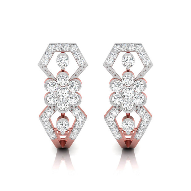 0.31Ct Round Lab-Grown Diamond Gold Dangellers Earrings