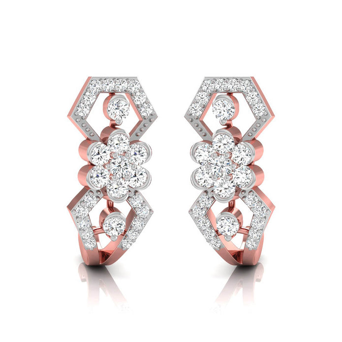 0.31Ct Round Lab-Grown Diamond Gold Dangellers Earrings