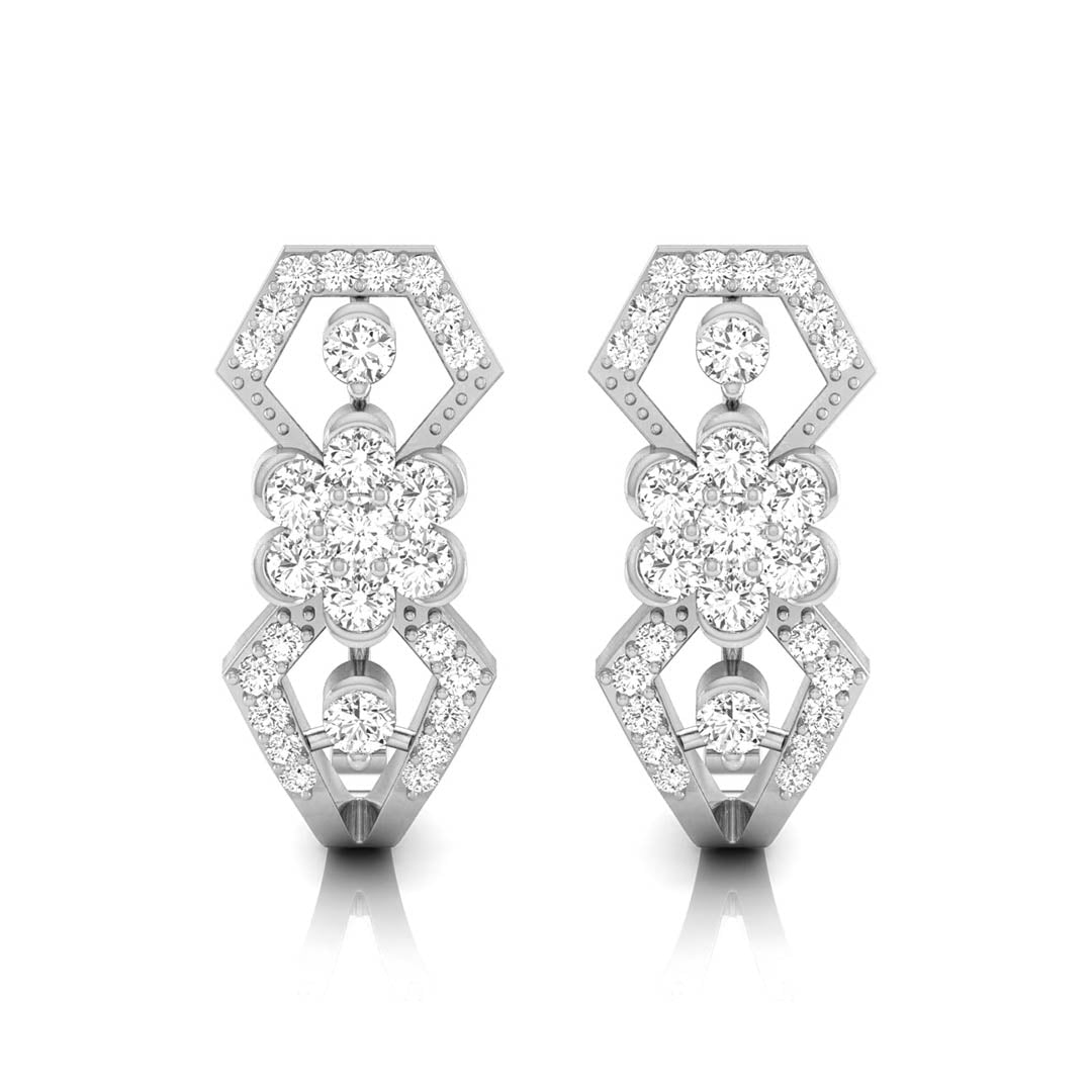 0.31Ct Round Lab-Grown Diamond Gold Dangellers Earrings