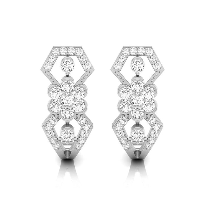 0.31Ct Round Lab-Grown Diamond Gold Dangellers Earrings