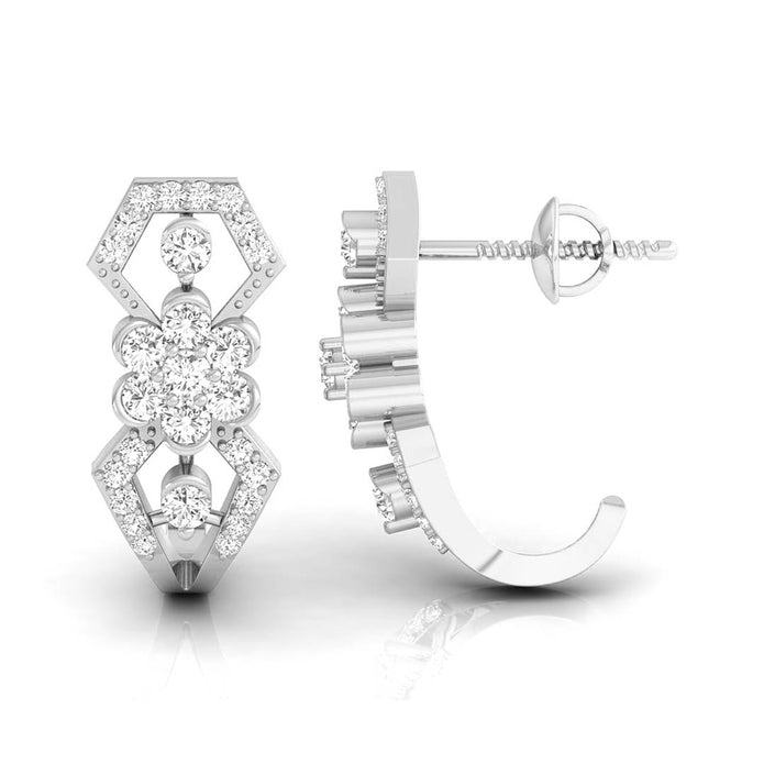 0.31Ct Round Lab-Grown Diamond Gold Dangellers Earrings