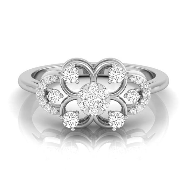0.25Ct Round Cluster Lab-Grown Diamond Gold Ring