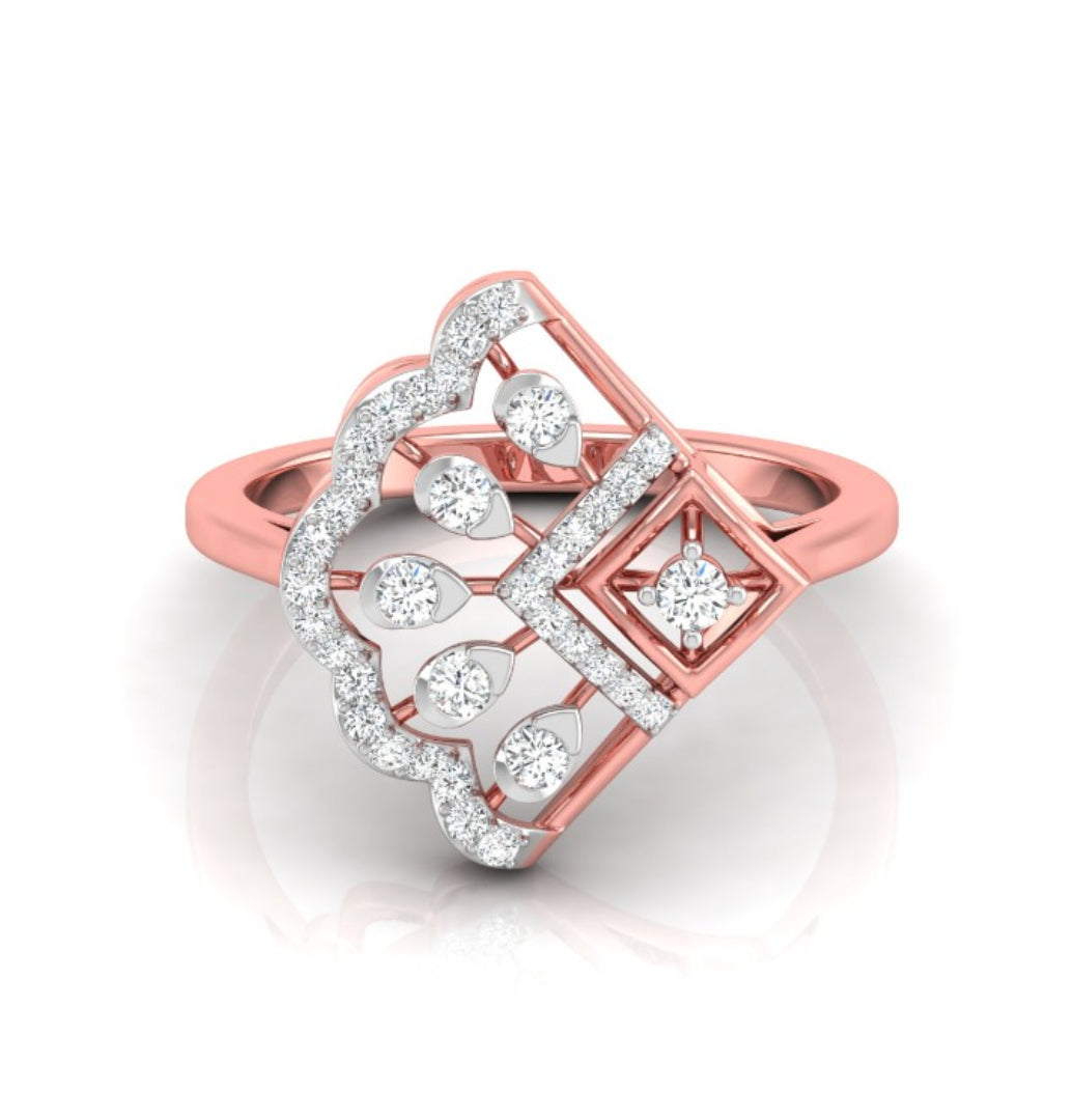 0.23Ct Round Prong Set Lab-Grown Diamond Gold Ring