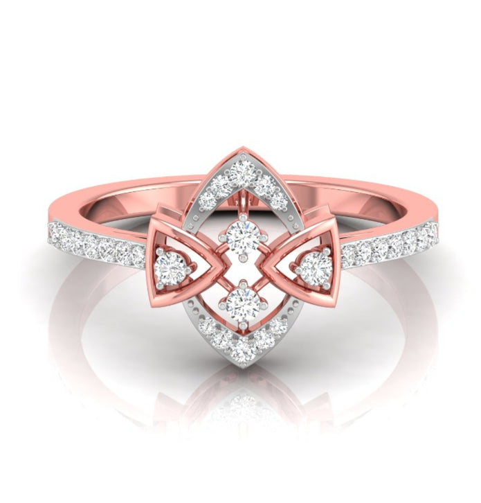 0.16Ct Geometric Cocktail Lab-Grown Diamond Gold Ring