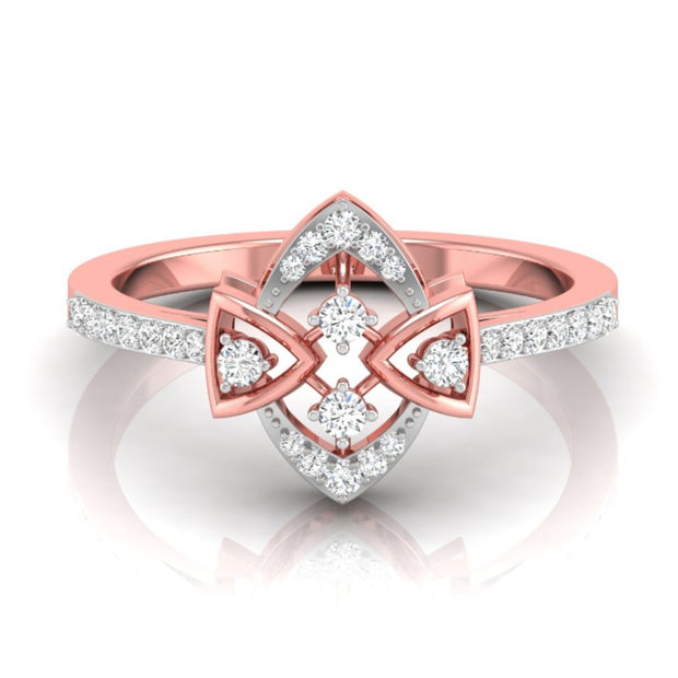 0.16Ct Geometric Cocktail Lab-Grown Diamond Gold Ring