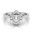 0.16Ct Geometric Cocktail Lab-Grown Diamond Gold Ring