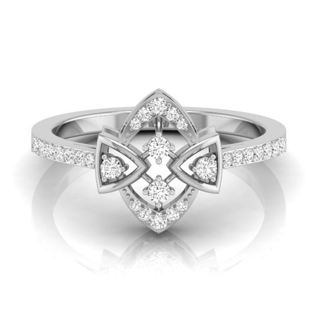 0.16Ct Geometric Cocktail Lab-Grown Diamond Gold Ring